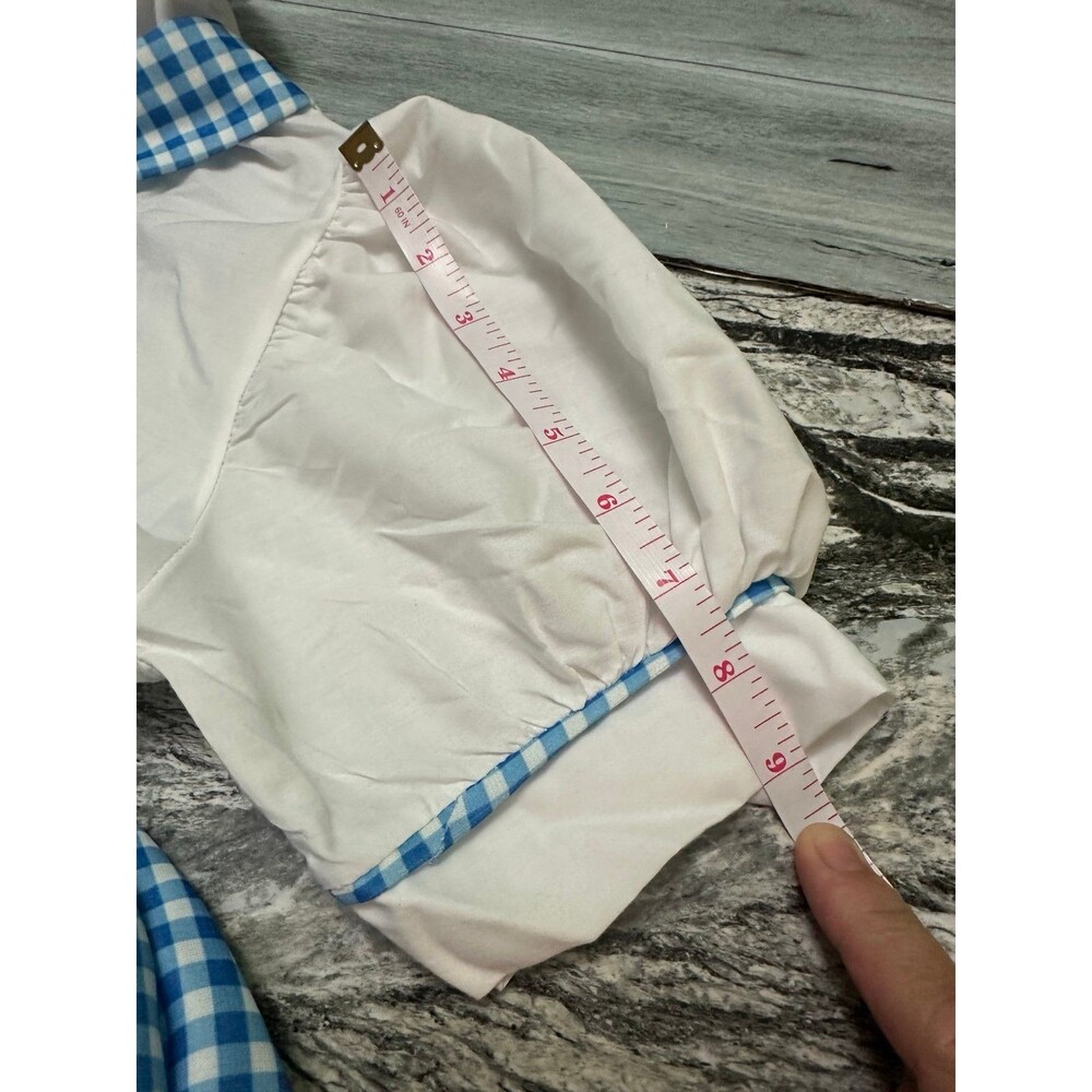 Wizard Of Oz Blue Gingham Pinafore Costume Dress One Size - Picture 7 of 9